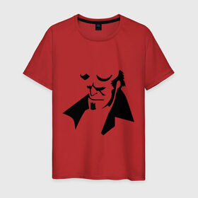 Мужская футболка хлопок с принтом Hellboy в Новосибирске, 100% хлопок | прямой крой, круглый вырез горловины, длина до линии бедер, слегка спущенное плечо. | Тематика изображения на принте: 