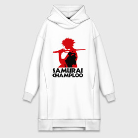 Платье-худи хлопок с принтом Самурай Champloo в Новосибирске,  |  | anime | samurai champloo | аниме | анимэ | самурай чамплу