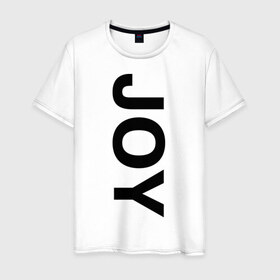 Мужская футболка хлопок с принтом Joy BMW в Новосибирске, 100% хлопок | прямой крой, круглый вырез горловины, длина до линии бедер, слегка спущенное плечо. | Тематика изображения на принте: bmw | joy | motosport | авто | автобренды | бмв | бэха | логотип бмв