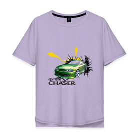 Мужская футболка хлопок Oversize с принтом toyota chaser зеленая в Новосибирске, 100% хлопок | свободный крой, круглый ворот, “спинка” длиннее передней части | chaser | toyota | toyota chaser зеленая | зеленая | тоета | тойета | тойота