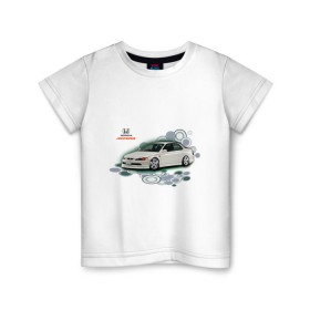 Детская футболка хлопок с принтом Honda ACCORD в Новосибирске, 100% хлопок | круглый вырез горловины, полуприлегающий силуэт, длина до линии бедер | honda | honda accord | tourer | хонда аккорд | японские автомобили