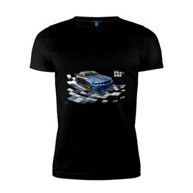 Мужская футболка премиум с принтом Nisan Skyline в Новосибирске, 92% хлопок, 8% лайкра | приталенный силуэт, круглый вырез ворота, длина до линии бедра, короткий рукав | Тематика изображения на принте: nissan skyline | tourer | ниссан | скайлайн | японские автомобили