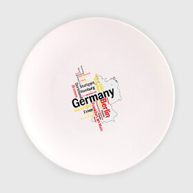 Тарелка с принтом Германия (крупные города) в Новосибирске, фарфор | диаметр - 210 мм
диаметр для нанесения принта - 120 мм | germany | германия | город | города | для туристов | туристические