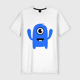 Мужская футболка премиум с принтом Monster одноглаз в Новосибирске, 92% хлопок, 8% лайкра | приталенный силуэт, круглый вырез ворота, длина до линии бедра, короткий рукав | monster | monster одноглаз | монстры | одноглаз | приведения и дьяволы | прикольные картинки