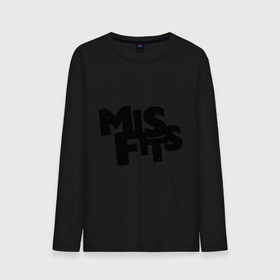 Мужской лонгслив хлопок с принтом Misfits лого в Новосибирске, 100% хлопок |  | missfit | мисфит | отбросы | сериалы