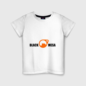 Детская футболка хлопок с принтом Black mesa Main logo в Новосибирске, 100% хлопок | круглый вырез горловины, полуприлегающий силуэт, длина до линии бедер | black mesa | игры | компьютерные игры