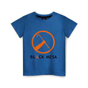 Детская футболка хлопок с принтом Black mesa Orange logo в Новосибирске, 100% хлопок | круглый вырез горловины, полуприлегающий силуэт, длина до линии бедер | black mesa | игры | компьютерные игры