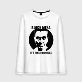 Мужской лонгслив хлопок с принтом Black mesa Choose в Новосибирске, 100% хлопок |  | black mesa | игры | компьютерные игры