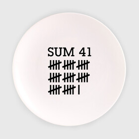 Тарелка 3D с принтом Sum 41 black в Новосибирске, фарфор | диаметр - 210 мм
диаметр для нанесения принта - 120 мм | Тематика изображения на принте: sum 41 | музыка | панк рок | рок | сам 41