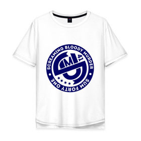 Мужская футболка хлопок Oversize с принтом Штамп Sum41 в Новосибирске, 100% хлопок | свободный крой, круглый ворот, “спинка” длиннее передней части | rock | sum 41 | музыка | музыкальные стили | панк | панк рок | рок