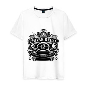 Мужская футболка хлопок с принтом Chivas Regal blended scotch в Новосибирске, 100% хлопок | прямой крой, круглый вырез горловины, длина до линии бедер, слегка спущенное плечо. | club | для барменов | клубные | скотч виски