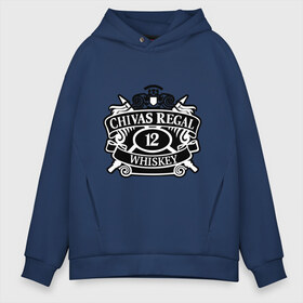 Мужское худи Oversize хлопок с принтом Chivas Regal whiskey в Новосибирске, френч-терри — 70% хлопок, 30% полиэстер. Мягкий теплый начес внутри —100% хлопок | боковые карманы, эластичные манжеты и нижняя кромка, капюшон на магнитной кнопке | club | виски | для барменов | клубные