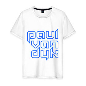 Мужская футболка хлопок с принтом Paul Van Dyk контур в Новосибирске, 100% хлопок | прямой крой, круглый вырез горловины, длина до линии бедер, слегка спущенное плечо. | club | evolution | paul van dyk | trance | клубная музыка | пол ван дюк | транс