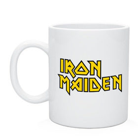 Кружка с принтом Iron Maiden в Новосибирске, керамика | объем — 330 мл, диаметр — 80 мм. Принт наносится на бока кружки, можно сделать два разных изображения | heavy metal | metal | rock | trash metal | метал | металл | рок | рок группа | трэш метал | хеви метал
