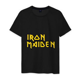 Мужская футболка хлопок с принтом Iron Maiden в Новосибирске, 100% хлопок | прямой крой, круглый вырез горловины, длина до линии бедер, слегка спущенное плечо. | heavy metal | metal | rock | trash metal | метал | металл | рок | рок группа | трэш метал | хеви метал