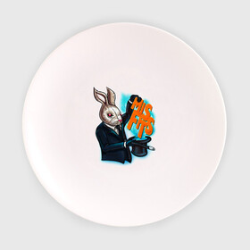 Тарелка с принтом Кролик-психопат в Новосибирске, фарфор | диаметр - 210 мм
диаметр для нанесения принта - 120 мм | misfits