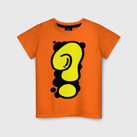 Детская футболка хлопок с принтом Мультяшный вопрос в Новосибирске, 100% хлопок | круглый вырез горловины, полуприлегающий силуэт, длина до линии бедер | вопрос | вопросительный знак | знак вопроса | знак препинания | знаки препинания