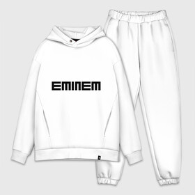 Мужской костюм хлопок OVERSIZE с принтом Eminem black logo в Новосибирске,  |  | хип хоп