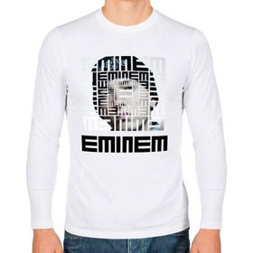Мужской лонгслив хлопок с принтом Eminem grey в Новосибирске, 100% хлопок |  | хип хоп