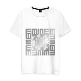 Мужская футболка хлопок с принтом Emineminem silver в Новосибирске, 100% хлопок | прямой крой, круглый вырез горловины, длина до линии бедер, слегка спущенное плечо. | Тематика изображения на принте: хип хоп