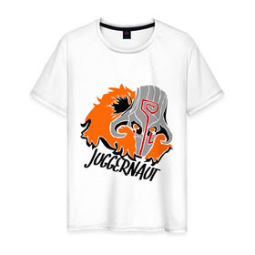 Мужская футболка хлопок с принтом Juggernaut simple в Новосибирске, 100% хлопок | прямой крой, круглый вырез горловины, длина до линии бедер, слегка спущенное плечо. | dota | dota 2 | juggernaut simple | дота | дота 2 | игры | компьютерные игры