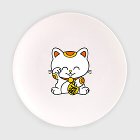 Тарелка с принтом Maneki-Neko Манэки – кошка удачи в Новосибирске, фарфор | диаметр - 210 мм
диаметр для нанесения принта - 120 мм | киса | котенок | кошка удачи | японские кошки