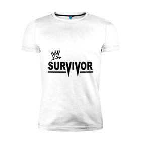 Мужская футболка премиум с принтом Survivor в Новосибирске, 92% хлопок, 8% лайкра | приталенный силуэт, круглый вырез ворота, длина до линии бедра, короткий рукав | raw | raw live | survivor | wwe | wwe 13 | единоборства | реслинг | рестлинг | спорт