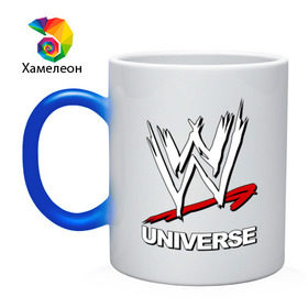 Кружка хамелеон с принтом WWE universe в Новосибирске, керамика | меняет цвет при нагревании, емкость 330 мл | джон сина