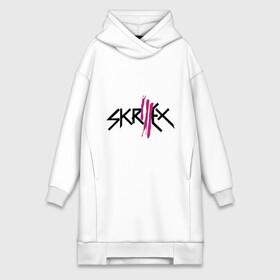 Платье-худи хлопок с принтом Skrillex logo в Новосибирске,  |  | dub step | dubstep | skrilex | skrillex | даб степ | дабстеп | ди джей | диджей | музыка | скриллекс