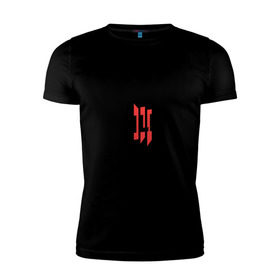 Мужская футболка премиум с принтом Skrillex logo 2 в Новосибирске, 92% хлопок, 8% лайкра | приталенный силуэт, круглый вырез ворота, длина до линии бедра, короткий рукав | dub step | dubstep | skrilex | skrillex | даб степ | дабстеп | ди джей | диджей | музыка | скриллекс