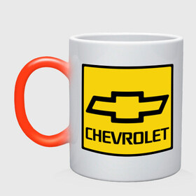 Кружка хамелеон с принтом logo chevrolet в Новосибирске, керамика | меняет цвет при нагревании, емкость 330 мл | chevrole | chevrolet | logo chevrolet | логотип chevrole | логотип шевроле | шевроле