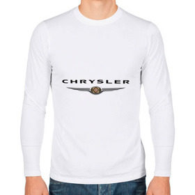 Мужской лонгслив хлопок с принтом Chrysler logo в Новосибирске, 100% хлопок |  | chrysler | автомобиль chrysler | автомобиль краислер | краислер | логотип chrysler | логотип краислер