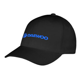Бейсболка с принтом Daewoo горизонтальный в Новосибирске, 100% хлопок | классический козырек, металлическая застежка-регулятор размера | daewoo | автомобиль daewoo | автомобиль дейву | дайву | логотип daewoo | логотип дайву | логотип дейву