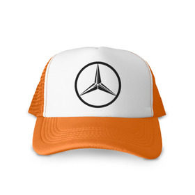Кепка тракер с сеткой с принтом Mercedes-Benz logo в Новосибирске, трикотажное полотно; задняя часть — сетка | длинный козырек, универсальный размер, пластиковая застежка | mercedes | mercedes benz | логотип mercedes | логотип mercedes benz | логотип мерседерс бенс | мерен | мерседерс | мерседерс бенс