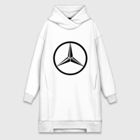 Платье-худи хлопок с принтом Mercedes Benz logo в Новосибирске,  |  | mercedes | mercedes benz | логотип mercedes | логотип mercedes benz | логотип мерседерс бенс | мерен | мерседерс | мерседерс бенс