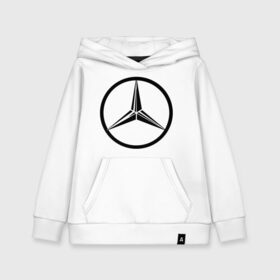 Детская толстовка хлопок с принтом Mercedes-Benz logo в Новосибирске, 100% хлопок | Круглый горловой вырез, эластичные манжеты, пояс, капюшен | mercedes | mercedes benz | логотип mercedes | логотип mercedes benz | логотип мерседерс бенс | мерен | мерседерс | мерседерс бенс