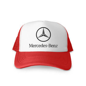 Кепка тракер с сеткой с принтом Logo Mercedes-Benz в Новосибирске, трикотажное полотно; задняя часть — сетка | длинный козырек, универсальный размер, пластиковая застежка | mercedes | mercedes benz | логотип mercedes | логотип mercedes benz | логотип мерседерс бенс | мерен | мерседерс | мерседерс бенс