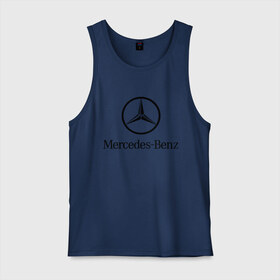 Мужская майка хлопок с принтом Logo Mercedes-Benz в Новосибирске, 100% хлопок |  | mercedes | mercedes benz | логотип mercedes | логотип mercedes benz | логотип мерседерс бенс | мерен | мерседерс | мерседерс бенс