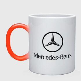 Кружка хамелеон с принтом Logo Mercedes-Benz в Новосибирске, керамика | меняет цвет при нагревании, емкость 330 мл | Тематика изображения на принте: mercedes | mercedes benz | логотип mercedes | логотип mercedes benz | логотип мерседерс бенс | мерен | мерседерс | мерседерс бенс