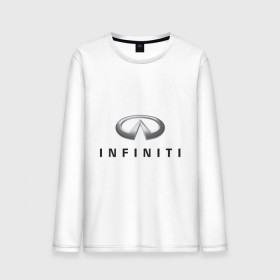 Мужской лонгслив хлопок с принтом Logo Infiniti в Новосибирске, 100% хлопок |  | Тематика изображения на принте: infiniti автомобиль | автомобиль инфинити | инфинити | логотип infiniti | логотип инфинити