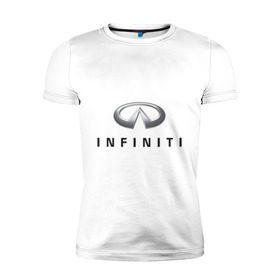 Мужская футболка премиум с принтом Logo Infiniti в Новосибирске, 92% хлопок, 8% лайкра | приталенный силуэт, круглый вырез ворота, длина до линии бедра, короткий рукав | infiniti автомобиль | автомобиль инфинити | инфинити | логотип infiniti | логотип инфинити