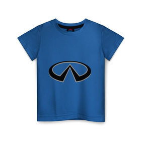 Детская футболка хлопок с принтом Значок Infiniti в Новосибирске, 100% хлопок | круглый вырез горловины, полуприлегающий силуэт, длина до линии бедер | infiniti автомобиль | автомобиль инфинити | инфинити | логотип infiniti | логотип инфинити