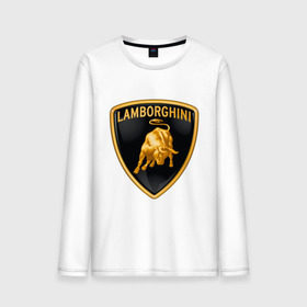 Мужской лонгслив хлопок с принтом Lamborghini logo в Новосибирске, 100% хлопок |  | lamborghini | автомобиль lamborghini | ламборджини | ламборджини автомобиль | логотип lamborghini | логотип ламборджини