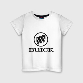 Детская футболка хлопок с принтом Buick logo в Новосибирске, 100% хлопок | круглый вырез горловины, полуприлегающий силуэт, длина до линии бедер | 