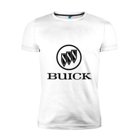 Мужская футболка премиум с принтом Buick logo в Новосибирске, 92% хлопок, 8% лайкра | приталенный силуэт, круглый вырез ворота, длина до линии бедра, короткий рукав | 