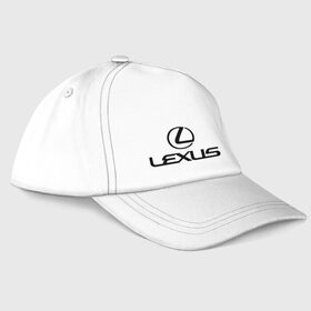 Бейсболка с принтом Lexus logo в Новосибирске, 100% хлопок | классический козырек, металлическая застежка-регулятор размера | Тематика изображения на принте: lexus | автобренды | автолюбителям | бренд | лексус | логотип