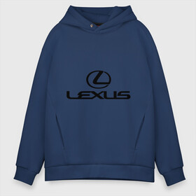 Мужское худи Oversize хлопок с принтом Lexus logo в Новосибирске, френч-терри — 70% хлопок, 30% полиэстер. Мягкий теплый начес внутри —100% хлопок | боковые карманы, эластичные манжеты и нижняя кромка, капюшон на магнитной кнопке | Тематика изображения на принте: lexus | автобренды | автолюбителям | бренд | лексус | логотип