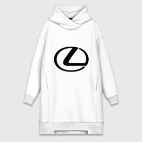 Платье-худи хлопок с принтом Logo lexus в Новосибирске,  |  | lexus | автобренды | автолюбителям | бренд | лексус | логотип