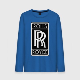 Мужской лонгслив хлопок с принтом Rolls-Royce в Новосибирске, 100% хлопок |  | rolls royce | rr | автобренды | автолюбителям | бренд | логотип | ролл ройс | ролс ройс