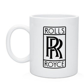 Кружка с принтом Rolls-Royce logo в Новосибирске, керамика | объем — 330 мл, диаметр — 80 мм. Принт наносится на бока кружки, можно сделать два разных изображения | rolls royce | rr | автобренды | автолюбителям | бренд | логотип | ролл ройс | ролс ройс